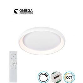 מנורת תקרה מנהטן 72W לבן CCT + שלט