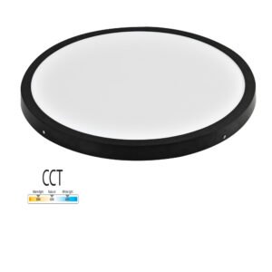 גוף תאורה שחור עגול צמוד תקרה MICHAELLA CCT הספק 18W