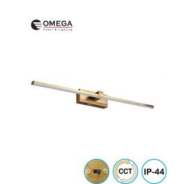 גוף תאורה צמוד קיר 12W BLADE זהב CCT מוגן מים IP44