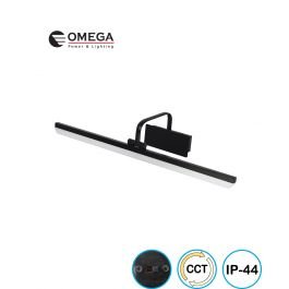 גוף תאורה צמוד קיר 12W BRIDGE שחור CCT מוגן מים IP44