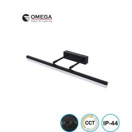 גוף תאורה צמוד קיר 12W OFEK שחור CCT מוגן מים IP44
