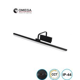 גוף תאורה צמוד קיר 18W BRIDGE שחור CCT מוגן מים IP44