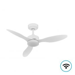 מאוורר תקרה 42" VERMONT +שלט ולד 24W CCT עם עמעם לבן NORTHER WiFi