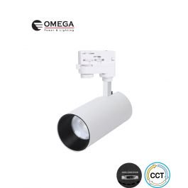 ספוט מתכוונן לפס צבירה תלת פאזי דגם PIXEL לבן 30W גוון אור משתנה