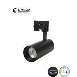 ספוט מתכוונן לפס צבירה תלת פאזי דגם PIXEL שחור 30W גוון אור משתנה