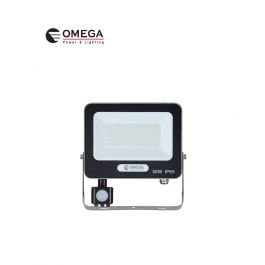 זרקור דקורטיבי UGR,50W+חיישן,אור חם,אפור OMEGA NEW STRIKE